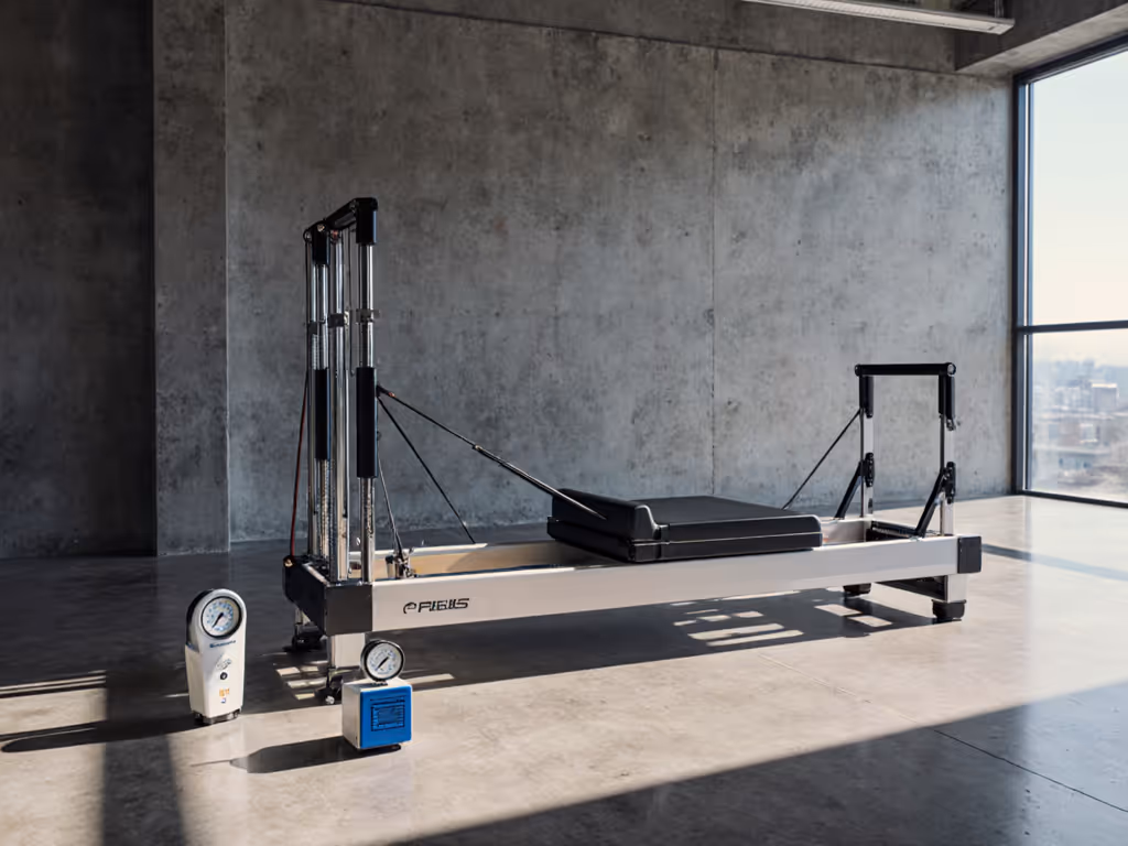 pilates_reformer_vibration_testing_on_concrete_floor