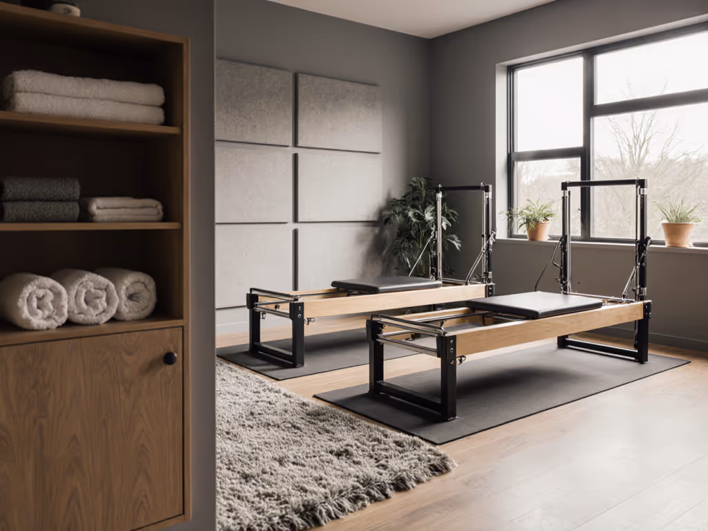 Pilates Equipment Set for Two: Noise-Free Shared Studio Setup