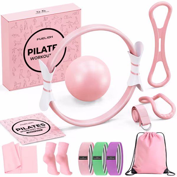 Pilates Ring Set with Resistance Bands & Mini Ball